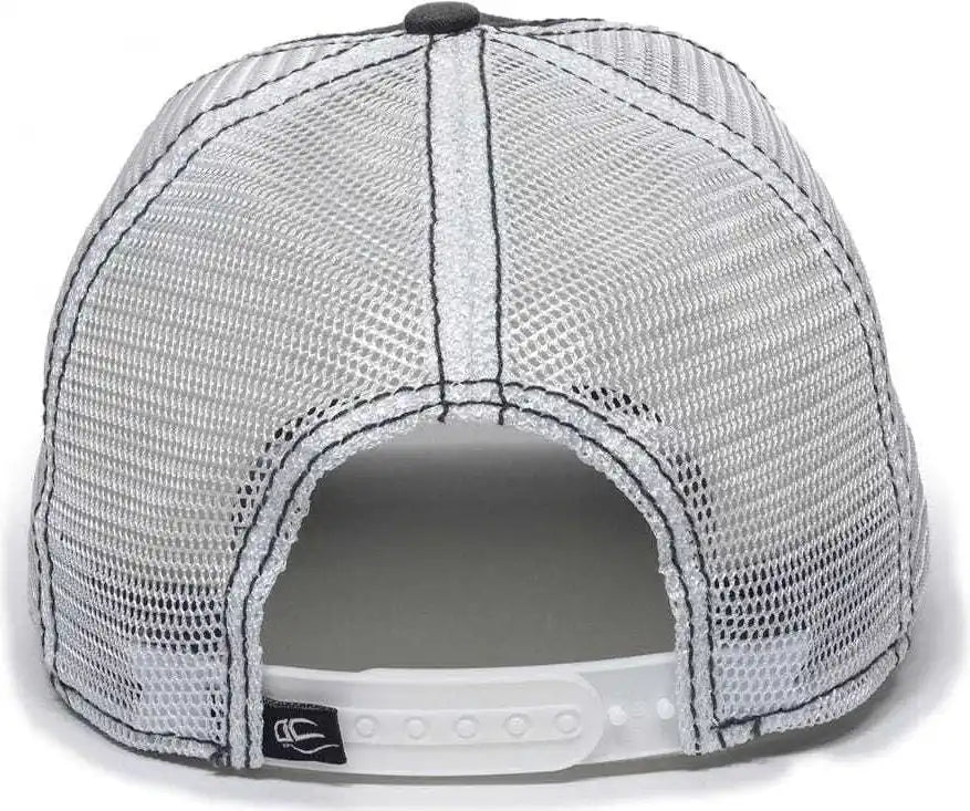 Oc Sports Pdt-750m Adjustable Mesh Back Cap - Black White - 6 7/8’’ - 7 1/2’’