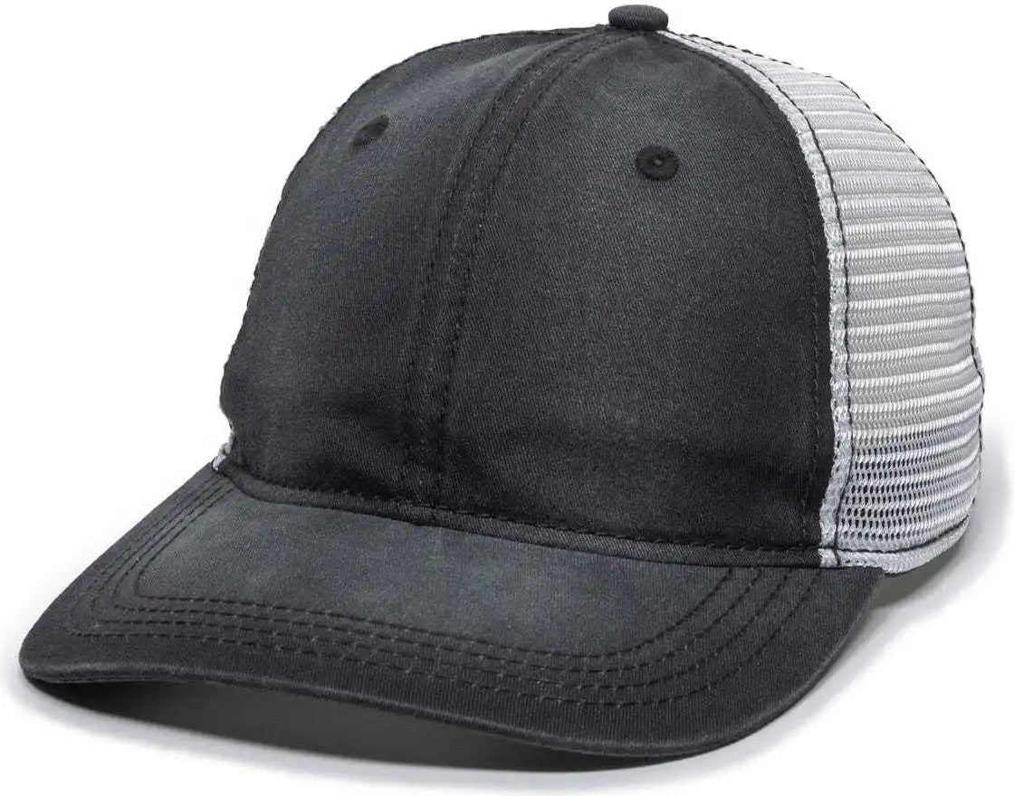 Oc Sports Pdt-750m Adjustable Mesh Back Cap - Black White - 6 7/8’’ - 7 1/2’’