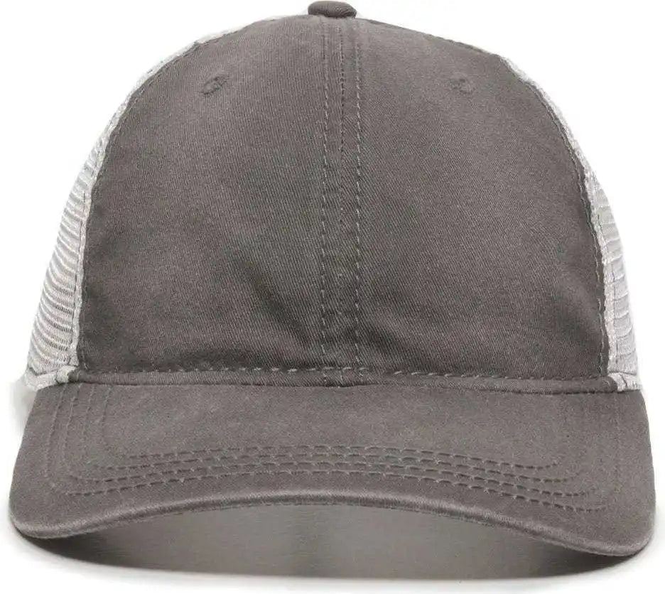 Oc Sports Pdt-750m Adjustable Mesh Back Cap - Charcoal White - Dark Gray / 6 7/8’’ - 7 1/2’’