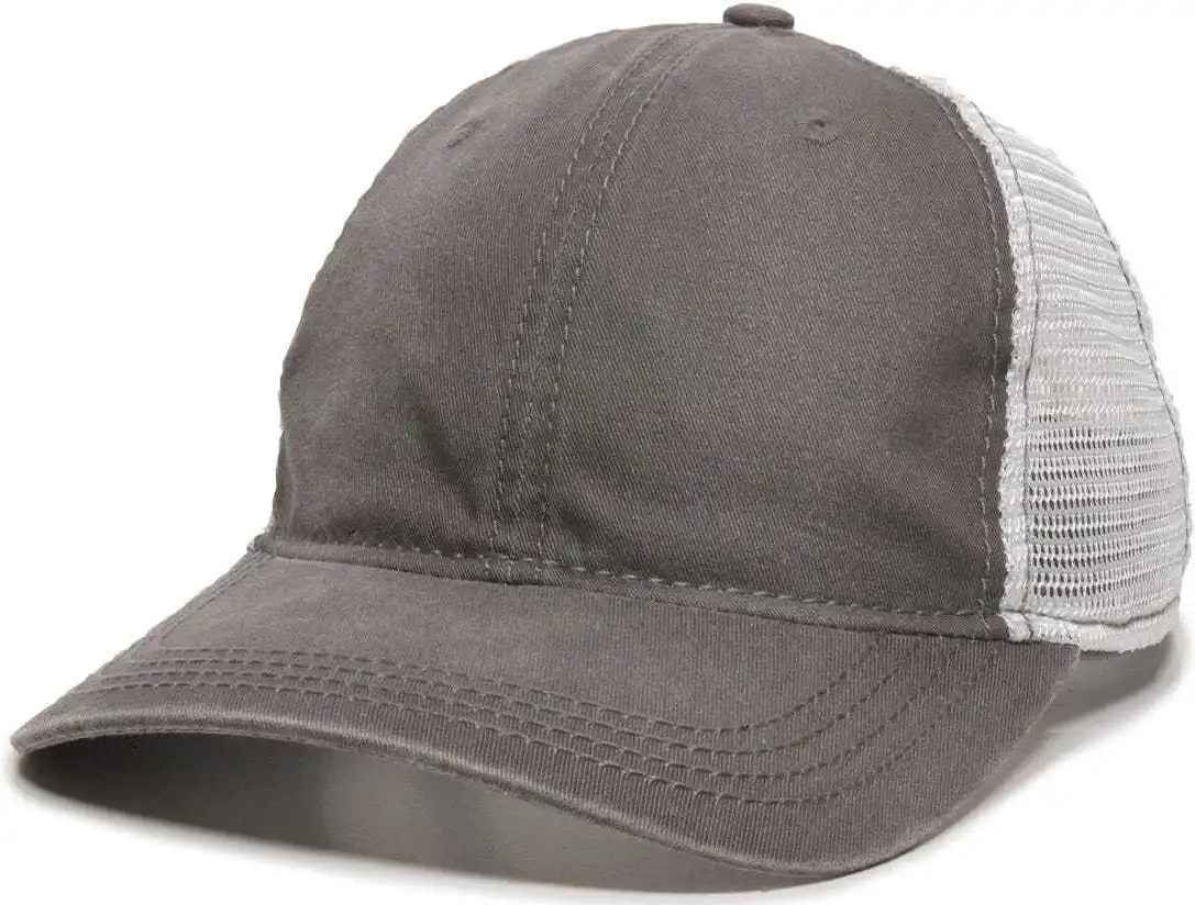Oc Sports Pdt-750m Adjustable Mesh Back Cap - Charcoal White - Dark Gray / 6 7/8’’ - 7 1/2’’