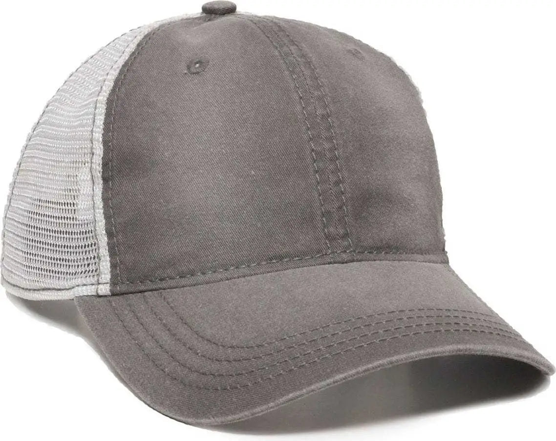 Oc Sports Pdt-750m Adjustable Mesh Back Cap - Charcoal White - Dark Gray / 6 7/8’’ - 7 1/2’’