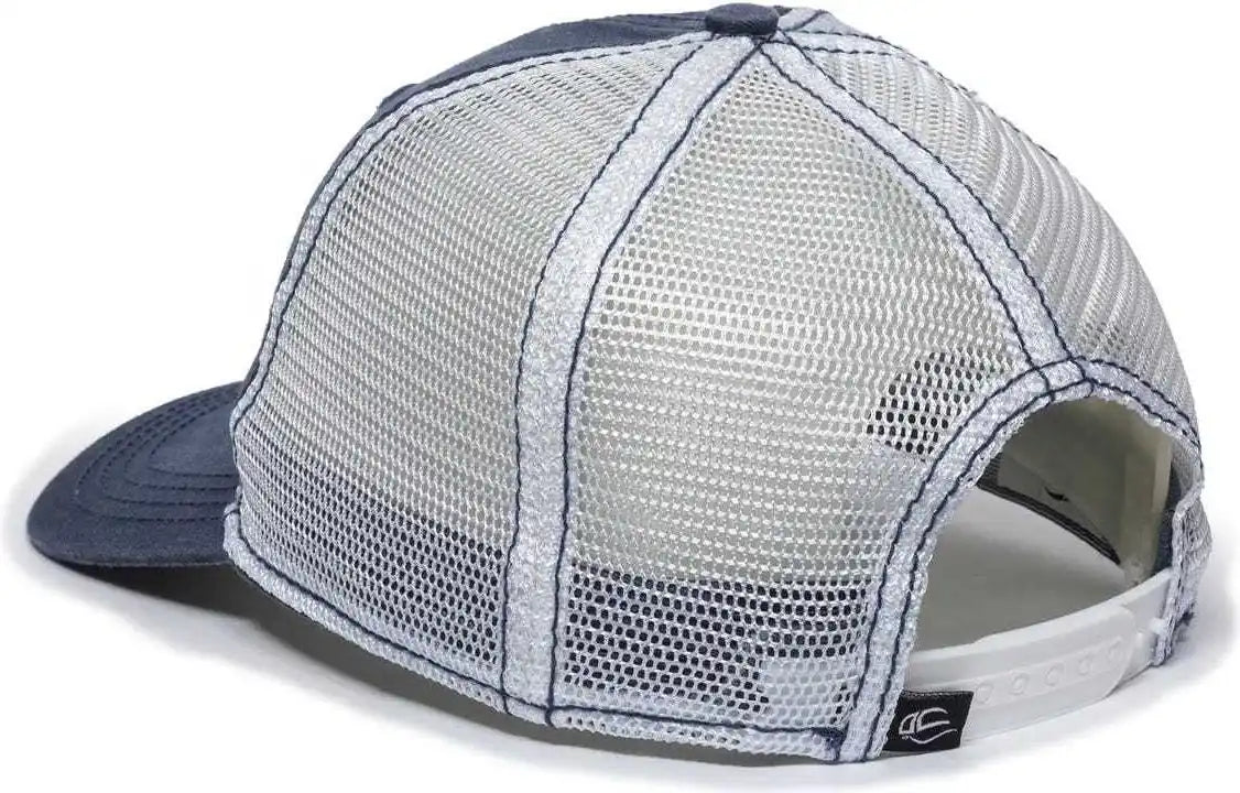 Oc Sports Pdt-750m Adjustable Mesh Back Cap - Navy White - 6 7/8’’ - 7 1/2’’