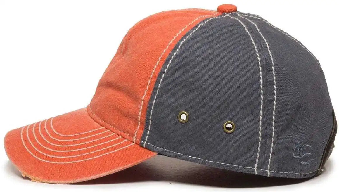 Oc Sports Pdt-800 Adjustable Cap - Orange Navy - 6 7/8’’ - 7 1/2’’