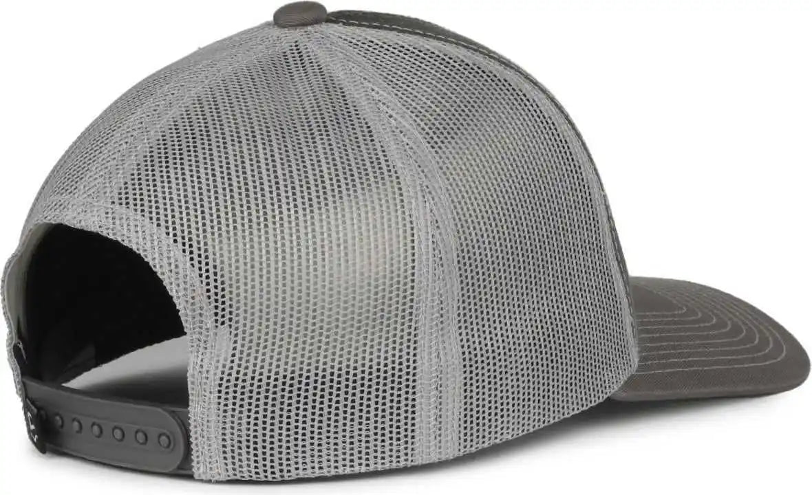 Oc Sports Pdt20m Pigment Dyed Twill Mesh Back Cap - Black Light Gray Charcoal - Dark / Osfm