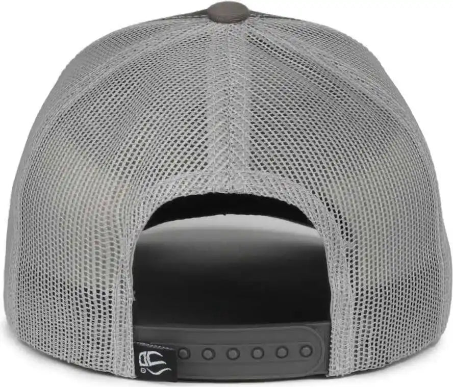 Oc Sports Pdt20m Pigment Dyed Twill Mesh Back Cap - Black Light Gray Charcoal - Dark / Osfm