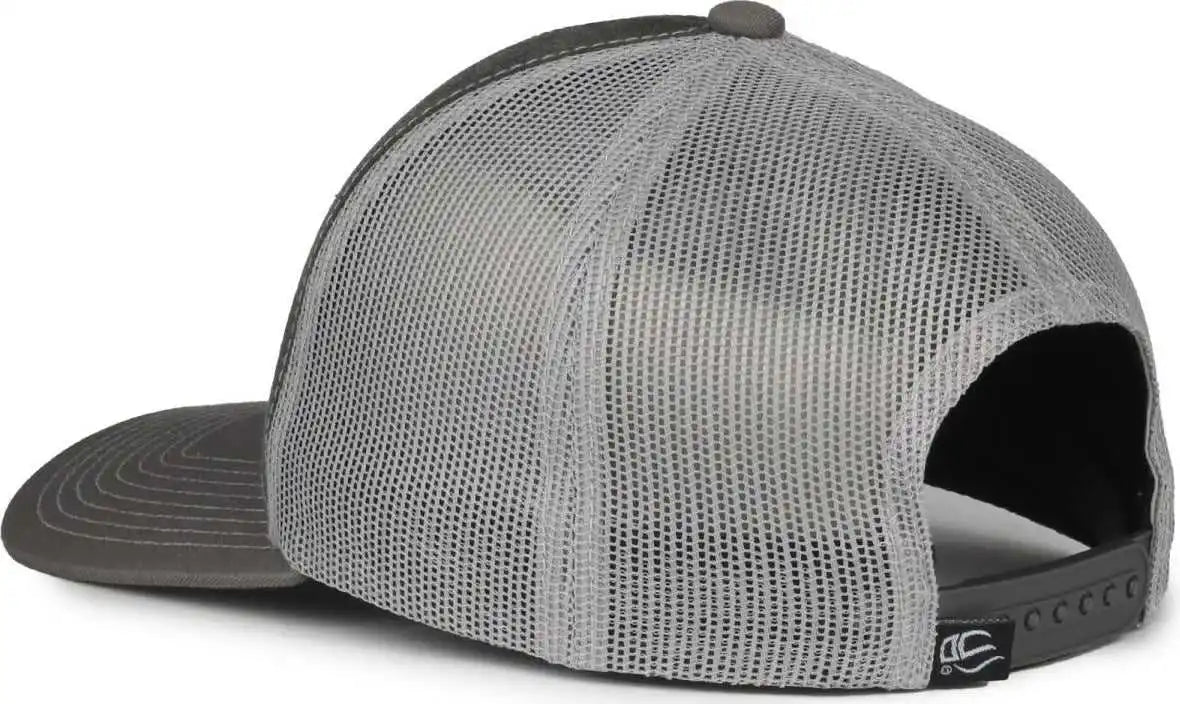 Oc Sports Pdt20m Pigment Dyed Twill Mesh Back Cap - Black Light Gray Charcoal - Dark / Osfm