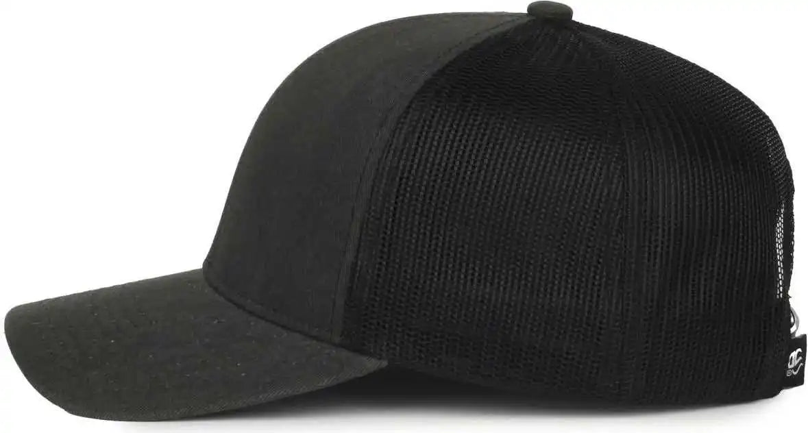 Oc Sports Pdt20m Pigment Dyed Twill Mesh Back Cap - Black - Osfm