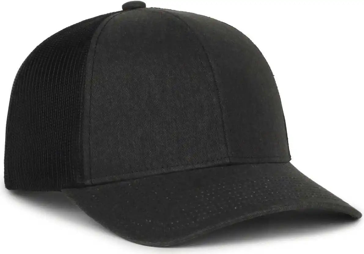 Oc Sports Pdt20m Pigment Dyed Twill Mesh Back Cap - Black - Osfm