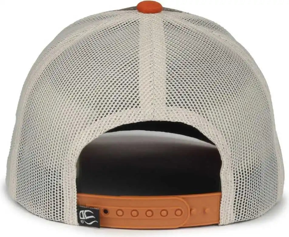 Oc Sports Pdt20m Pigment Dyed Twill Mesh Back Cap - Brown Putty Orange - Osfm