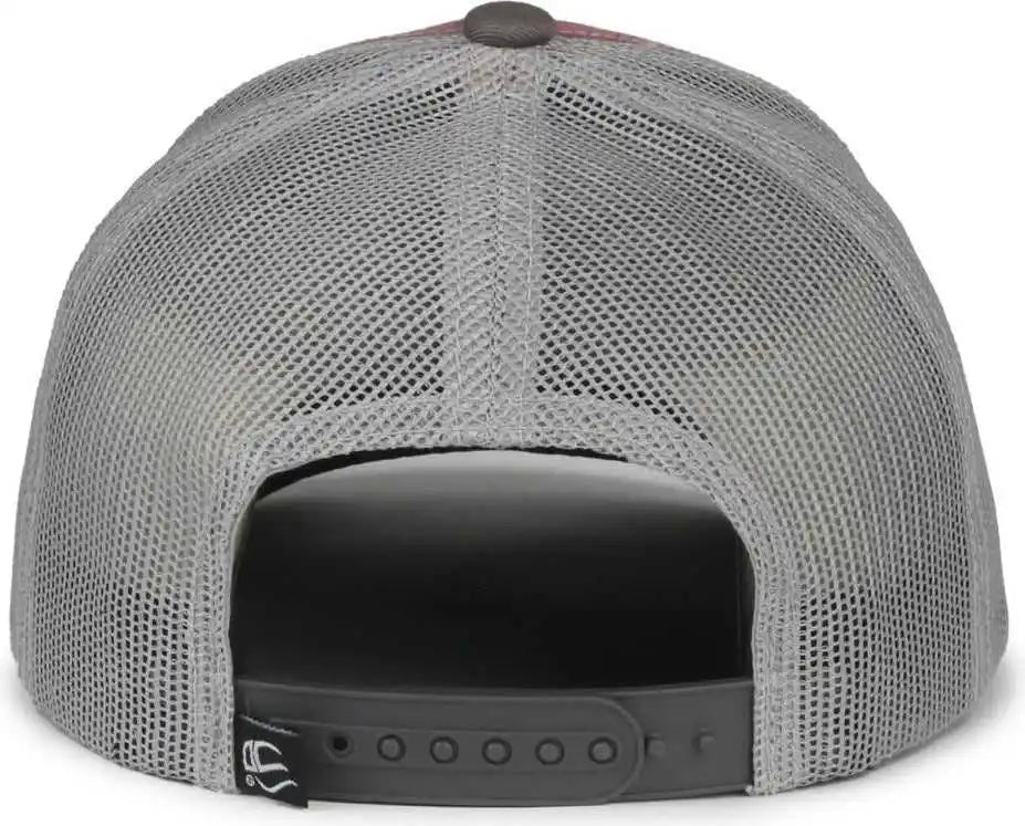 Oc Sports Pdt20m Pigment Dyed Twill Mesh Back Cap - Cardinal Light Gray Charcoal - Dark / Osfm