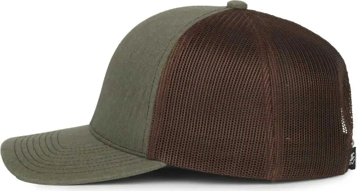 Oc Sports Pdt20m Pigment Dyed Twill Mesh Back Cap - Olive Brown - Osfm