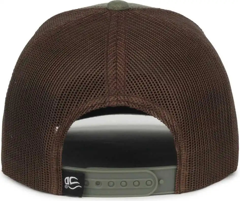 Oc Sports Pdt20m Pigment Dyed Twill Mesh Back Cap - Olive Brown - Osfm