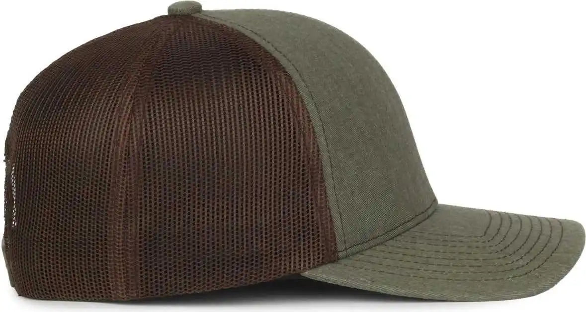Oc Sports Pdt20m Pigment Dyed Twill Mesh Back Cap - Olive Brown - Osfm