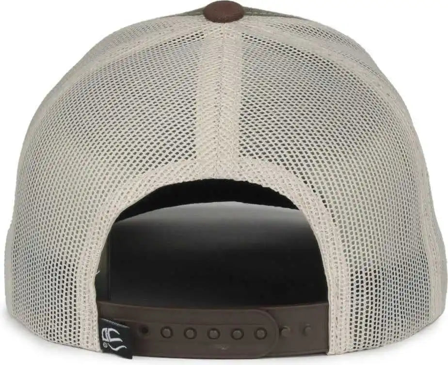 Oc Sports Pdt20m Pigment Dyed Twill Mesh Back Cap - Olive Putty Brown - Osfm