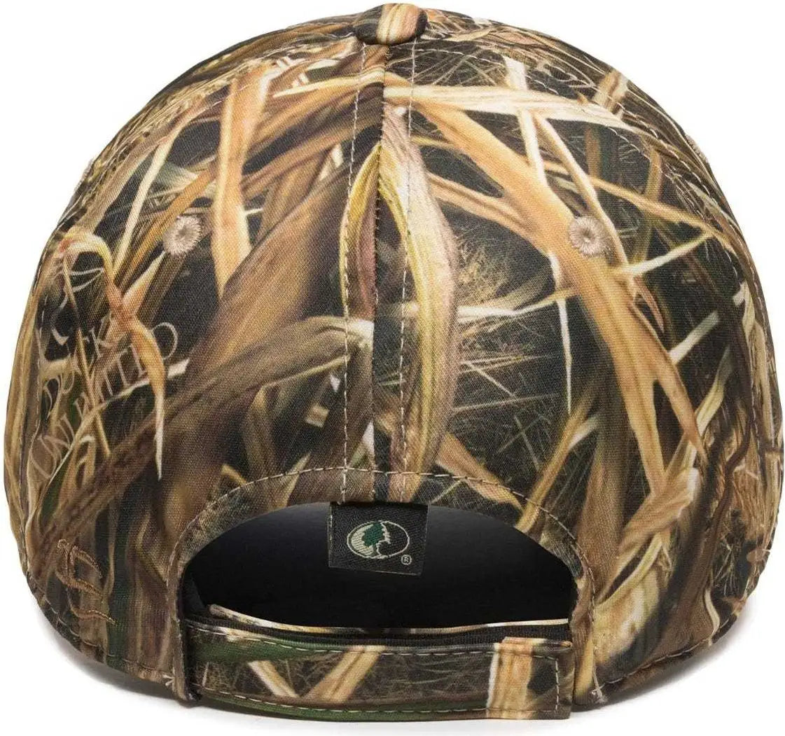 Oc Sports Pfc-100 Adjustable Cap - Mossy Oak Shadow Grass Blades Ducks Unlimited Edition - 6 7/8’’ - 7 1/2’’