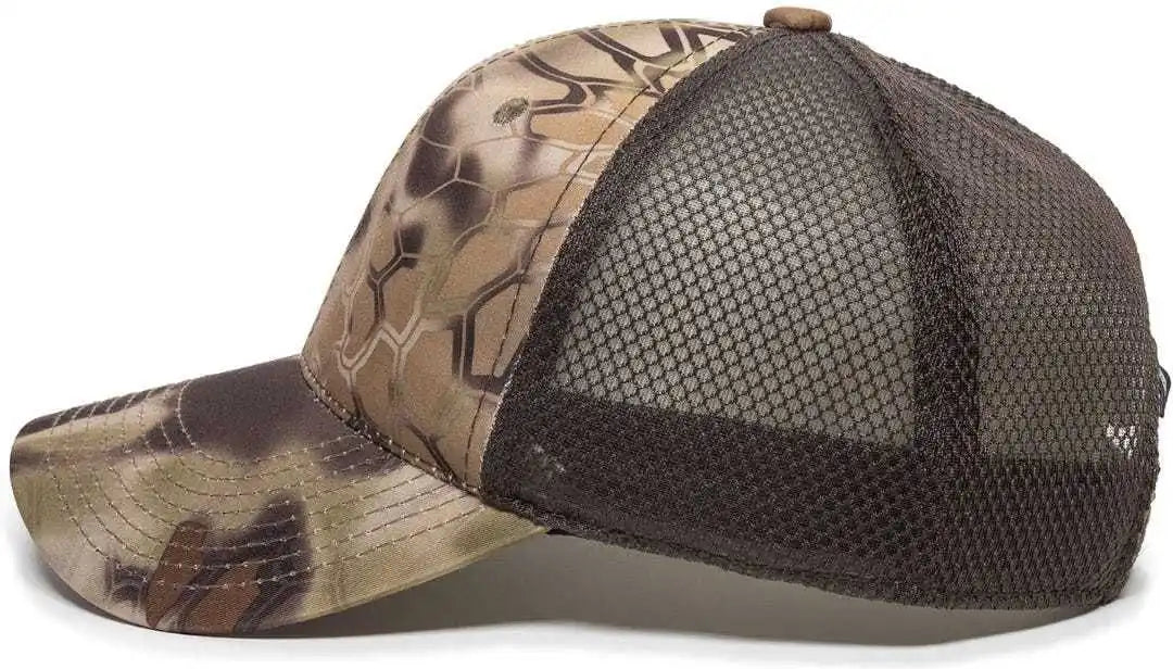 Oc Sports Pfc 150m Adjustable Mesh Back Cap Kryptek Highlander Brown / 6 7/8’’ 7 1/2’’