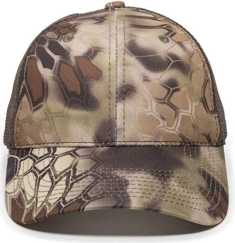 Oc Sports Pfc 150m Adjustable Mesh Back Cap Kryptek Highlander Brown / 6 7/8’’ 7 1/2’’