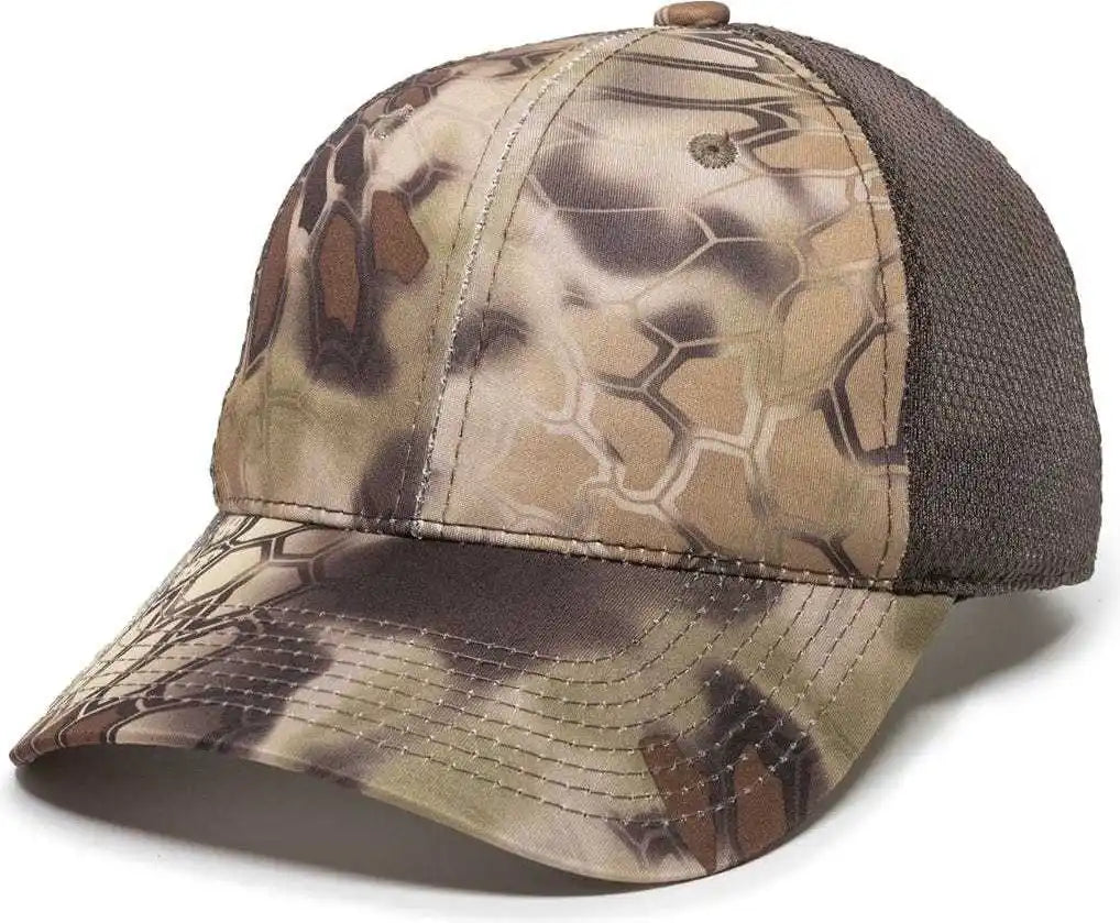 Oc Sports Pfc 150m Adjustable Mesh Back Cap Kryptek Highlander Brown / 6 7/8’’ 7 1/2’’