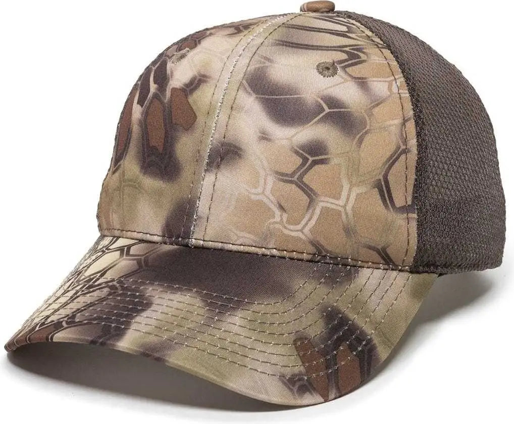 Oc Sports Pfc-150m Adjustable Mesh Back Cap - Kryptek Highlander Brown - 6 7/8’’ - 7 1/2’’