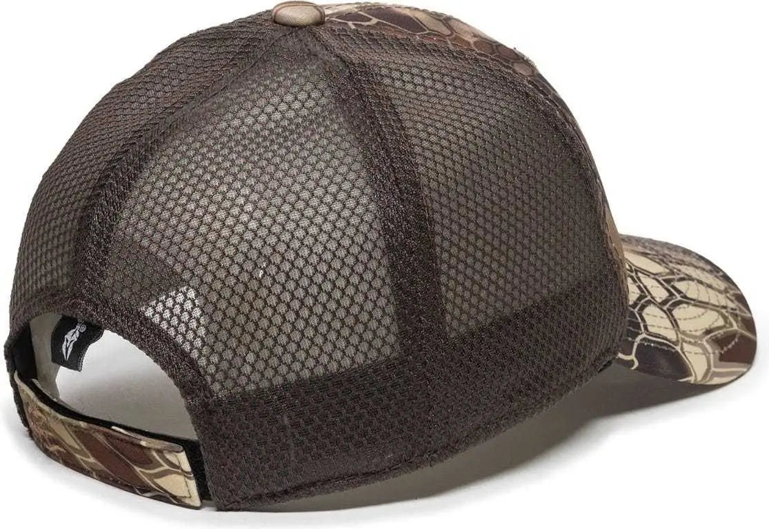 Oc Sports Pfc-150m Adjustable Mesh Back Cap - Kryptek Highlander Brown - 6 7/8’’ - 7 1/2’’