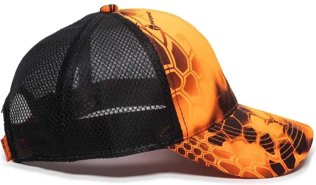 Oc Sports Pfc-150m Adjustable Mesh Back Cap - Kryptek Inferno Black - 6 7/8’’ - 7 1/2’’