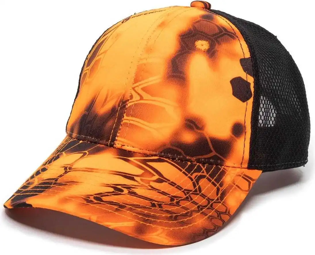 Oc Sports Pfc 150m Adjustable Mesh Back Cap Kryptek Inferno Black / 6 7/8’’ 7 1/2’’