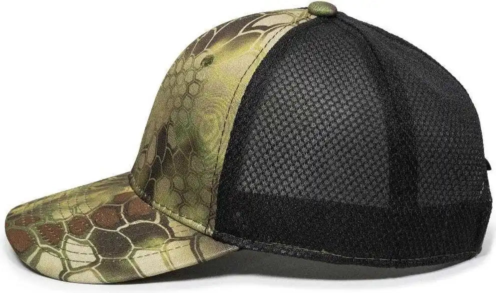 Oc Sports Pfc 150m Adjustable Mesh Back Cap Kryptek Mandrake Black / 6 7/8’’ 7 1/2’’
