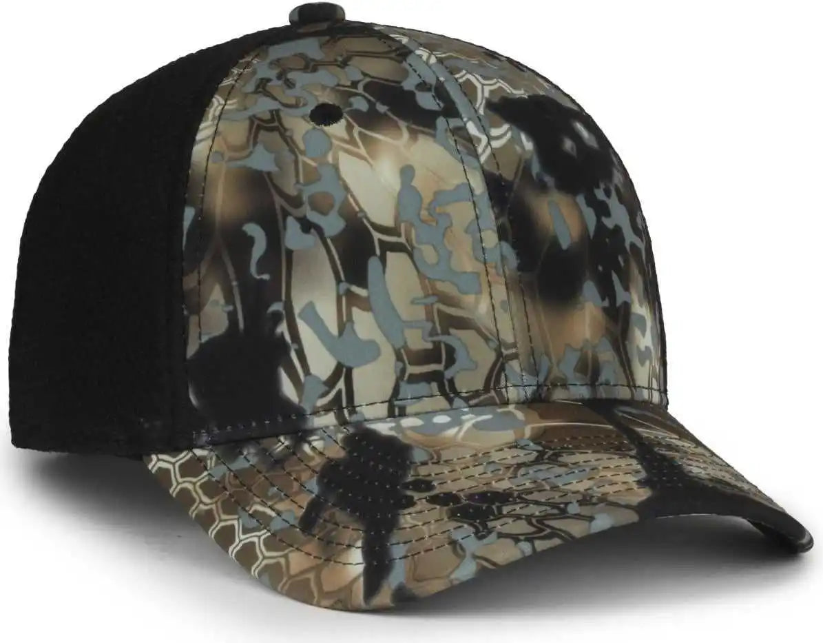 Oc Sports Pfc-150m Adjustable Mesh Back Cap - Kryptek Obskura Skyfall Black - Osfm