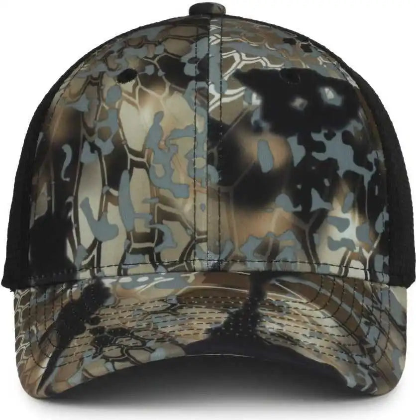 Oc Sports Pfc-150m Adjustable Mesh Back Cap - Kryptek Obskura Skyfall Black - Osfm