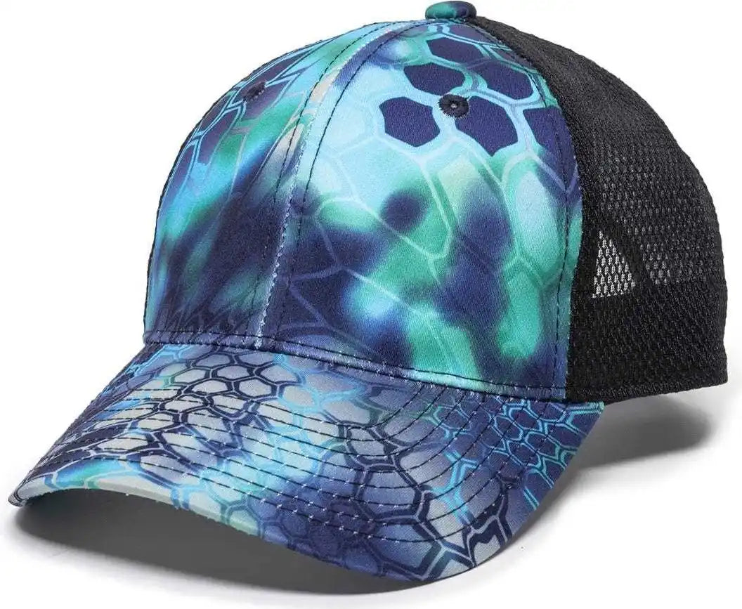 Oc Sports Pfc 150m Adjustable Mesh Back Cap Kryptek Pontus Black / 6 7/8’’ 7 1/2’’