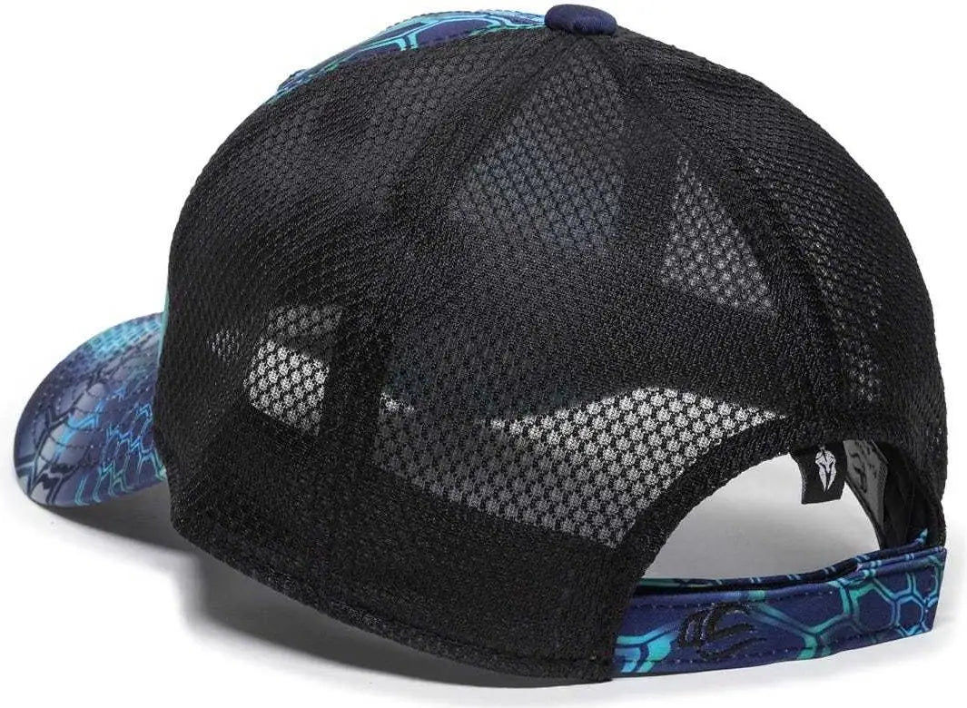 Oc Sports Pfc-150m Adjustable Mesh Back Cap - Kryptek Pontus Black - 6 7/8’’ - 7 1/2’’
