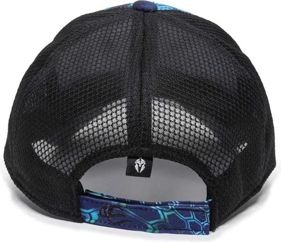 Oc Sports Pfc-150m Adjustable Mesh Back Cap - Kryptek Pontus Black - 6 7/8’’ - 7 1/2’’