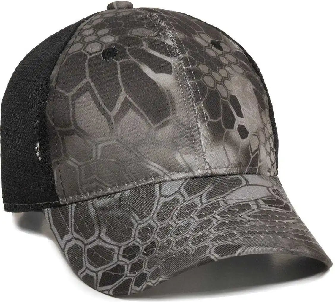 Oc Sports Pfc 150m Adjustable Mesh Back Cap Kryptek Raid Black / 6 7/8’’ 7 1/2’’