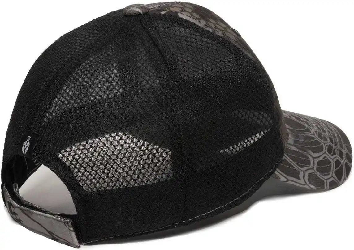Oc Sports Pfc-150m Adjustable Mesh Back Cap - Kryptek Raid Black - 6 7/8’’ - 7 1/2’’