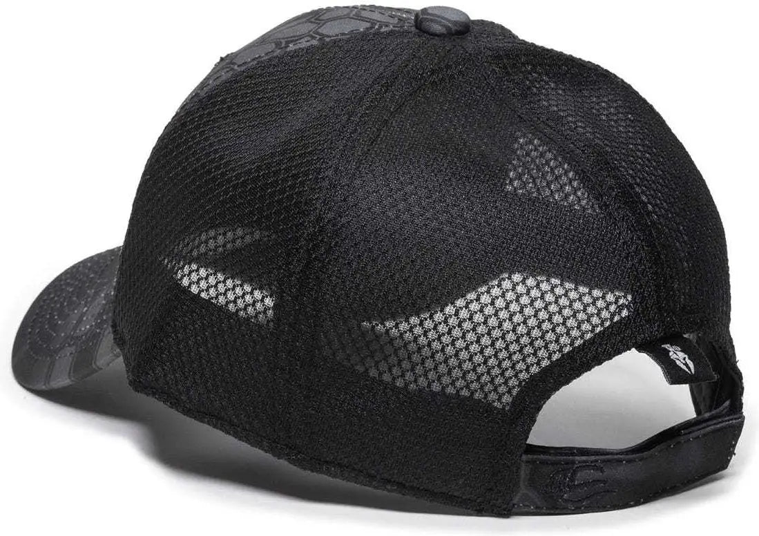 Oc Sports Pfc-150m Adjustable Mesh Back Cap - Kryptek Typhon Black - 6 7/8’’ - 7 1/2’’