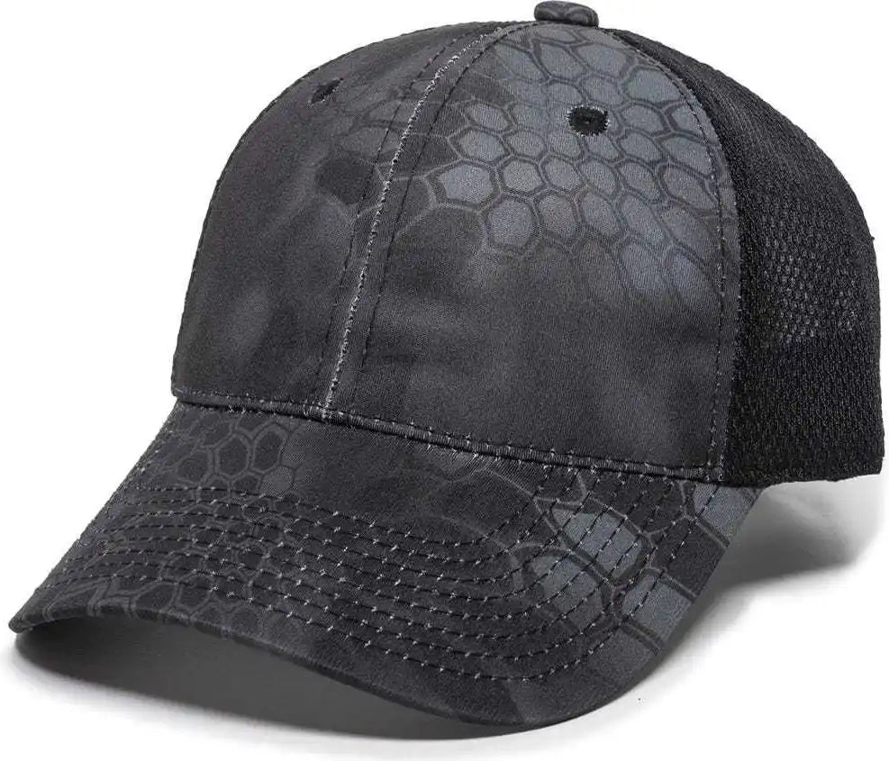 Oc Sports Pfc 150m Adjustable Mesh Back Cap Kryptek Typhon Black / 6 7/8’’ 7 1/2’’