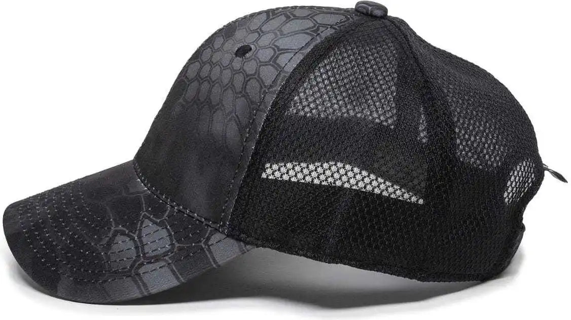 Oc Sports Pfc 150m Adjustable Mesh Back Cap Kryptek Typhon Black / 6 7/8’’ 7 1/2’’