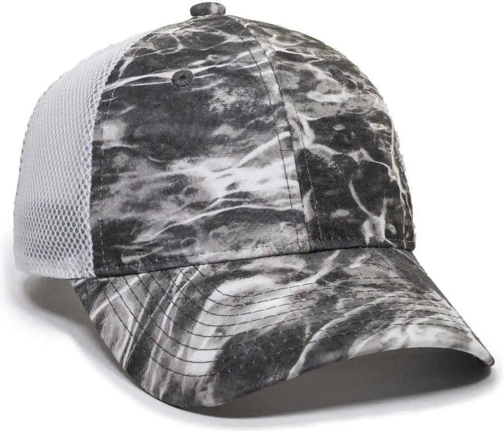 Oc Sports Pfc-150m Adjustable Mesh Back Cap - Mossy Oak Elements Agua Manta White - Osfm