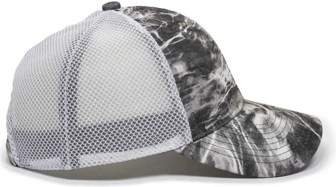 Oc Sports Pfc-150m Adjustable Mesh Back Cap - Mossy Oak Elements Agua Manta White - Osfm