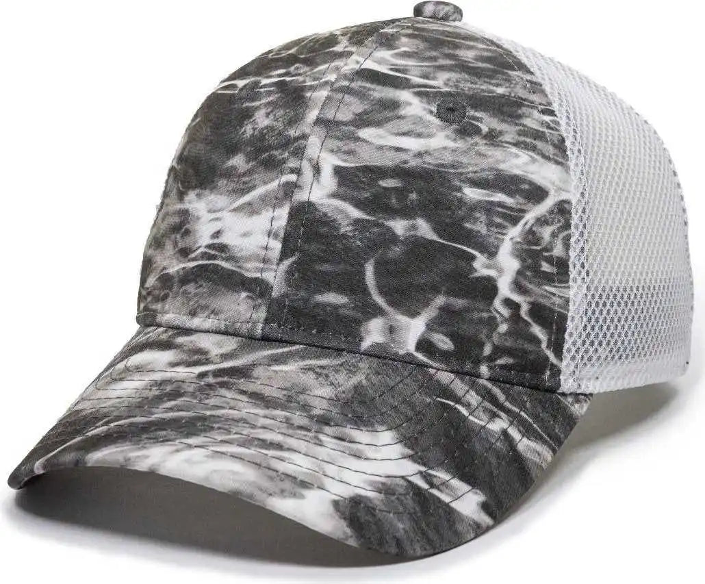Oc Sports Pfc-150m Adjustable Mesh Back Cap - Mossy Oak Elements Agua Manta White - Osfm