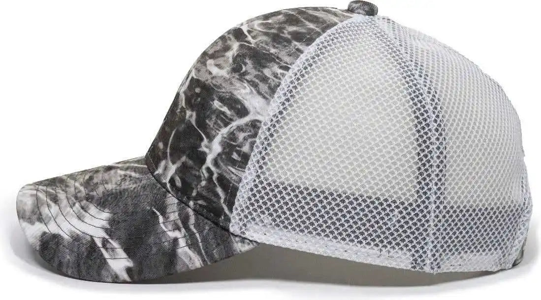Oc Sports Pfc-150m Adjustable Mesh Back Cap - Mossy Oak Elements Agua Manta White - Osfm