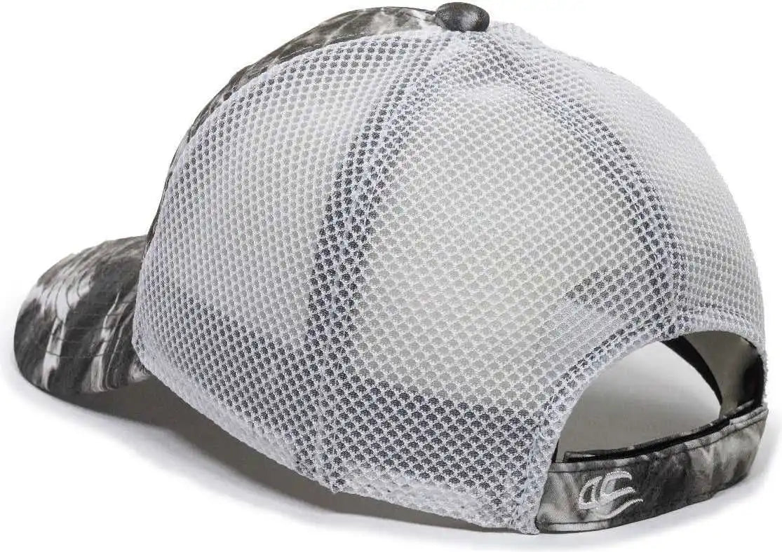 Oc Sports Pfc-150m Adjustable Mesh Back Cap - Mossy Oak Elements Agua Manta White - Osfm