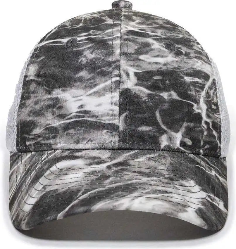 Oc Sports Pfc-150m Adjustable Mesh Back Cap - Mossy Oak Elements Agua Manta White - Osfm