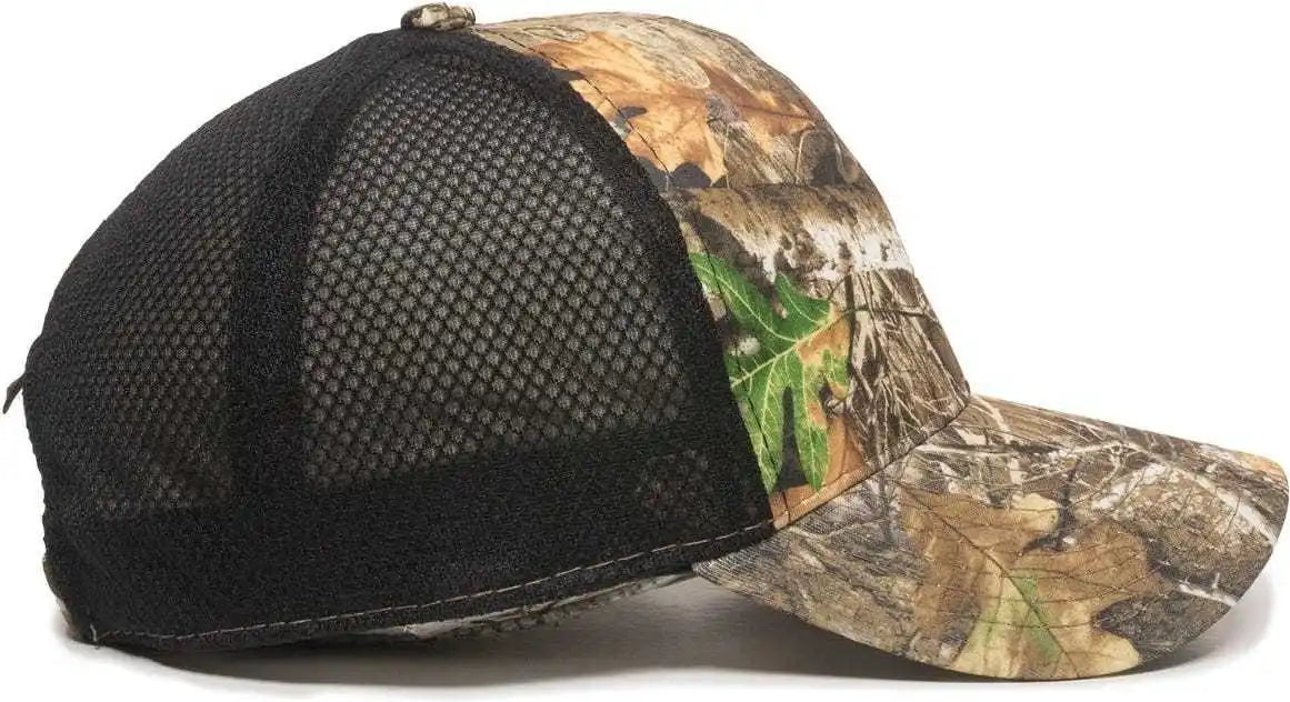 Oc Sports Pfc 150m Adjustable Mesh Back Cap Realtree Edge Black / 6 7/8’’ 7 1/2’’