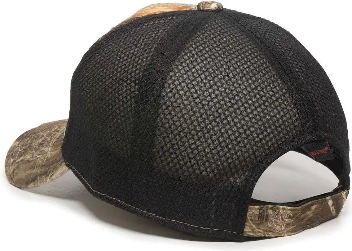 Oc Sports Pfc 150m Adjustable Mesh Back Cap Realtree Edge Black / 6 7/8’’ 7 1/2’’