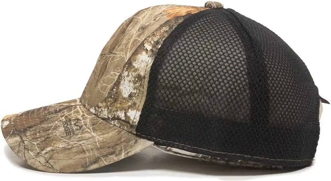 Oc Sports Pfc 150m Adjustable Mesh Back Cap Realtree Edge Black / 6 7/8’’ 7 1/2’’