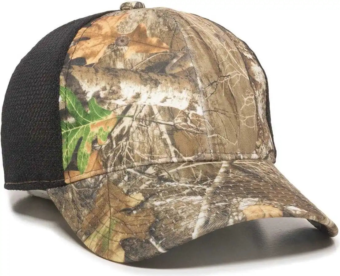 Oc Sports Pfc 150m Adjustable Mesh Back Cap Realtree Edge Black / 6 7/8’’ 7 1/2’’