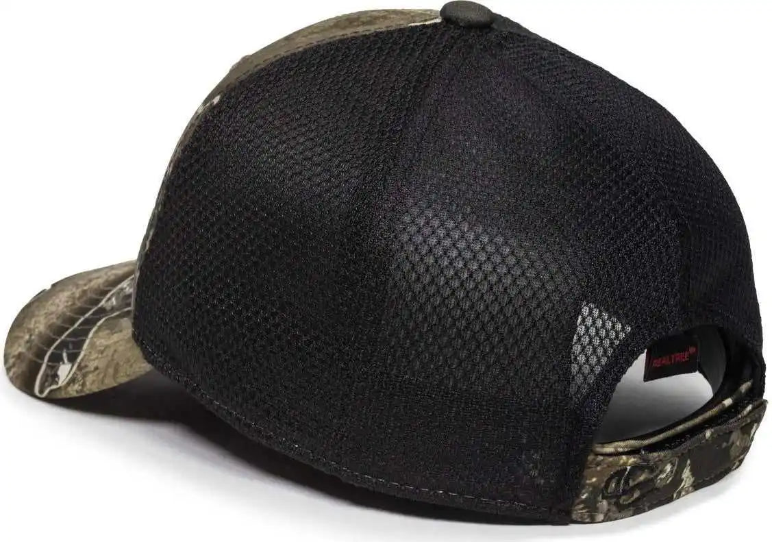 Oc Sports Pfc-150m Adjustable Mesh Back Cap - Realtree Excape Black - 6 7/8’’ - 7 1/2’’