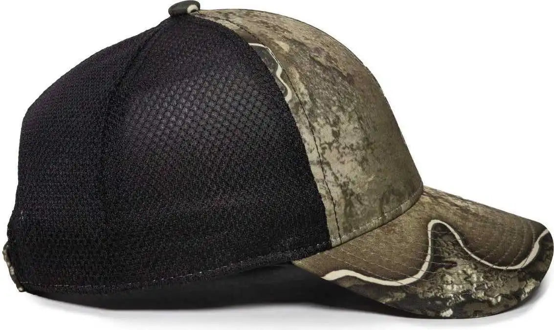 Oc Sports Pfc-150m Adjustable Mesh Back Cap - Realtree Excape Black - 6 7/8’’ - 7 1/2’’
