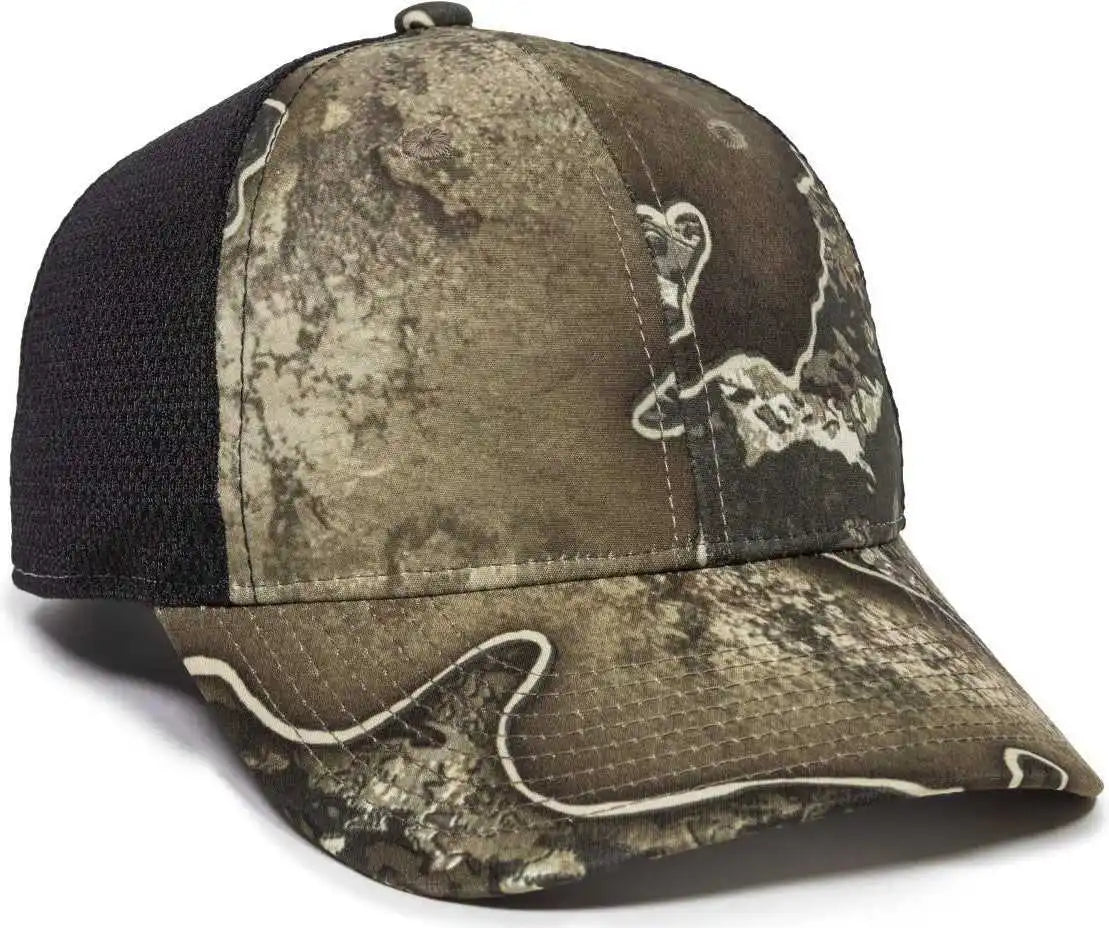 Oc Sports Pfc-150m Adjustable Mesh Back Cap - Realtree Excape Black - 6 7/8’’ - 7 1/2’’